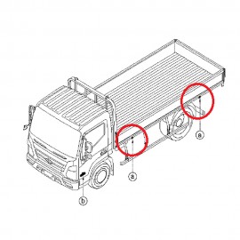 Mighty/Megatruck/Pavis sidelight/side lamp/work light/side auxiliary lamp Hyundai Mobis Genuine Parts 923075A400
